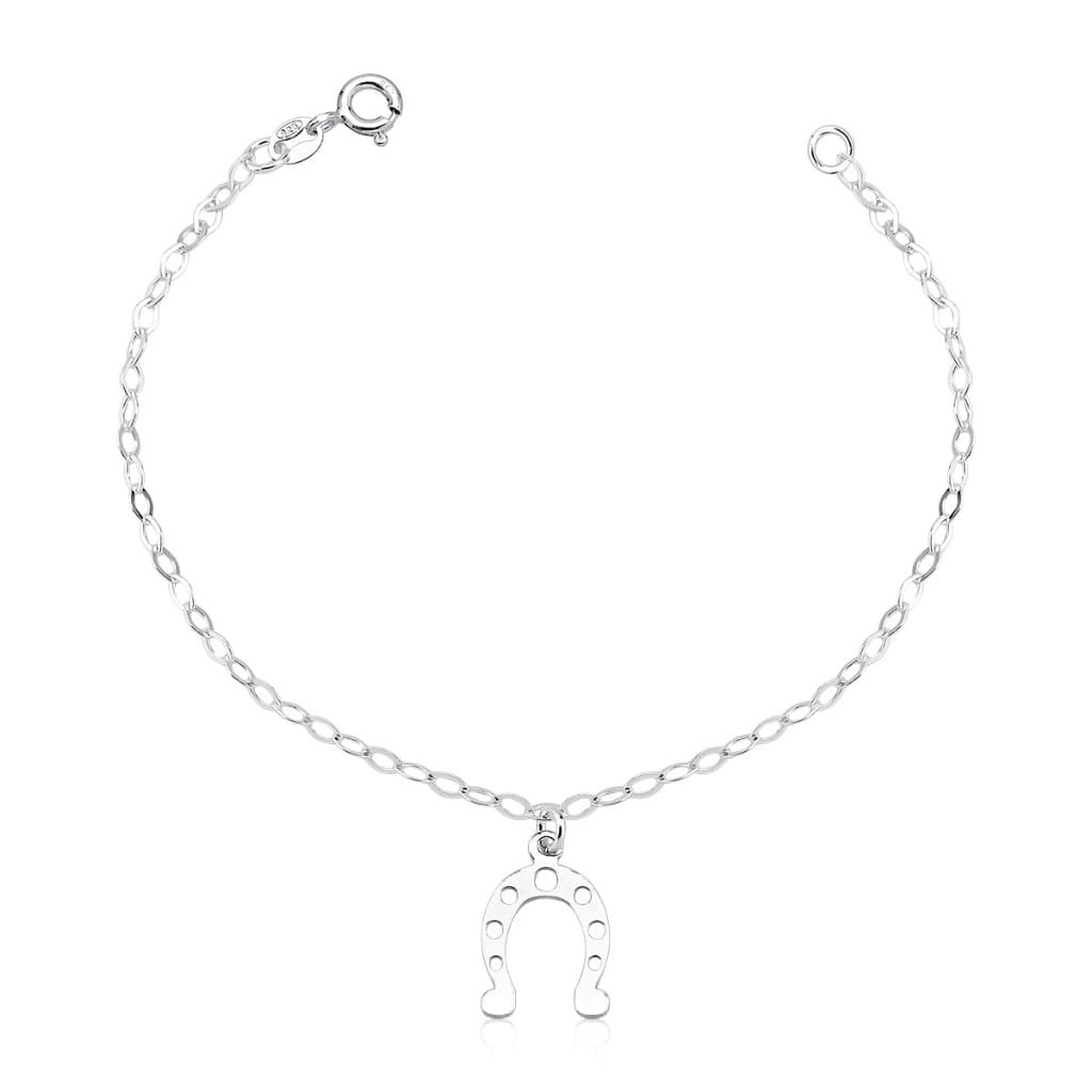 Pulseira Feminina de Prata 925 Ferradura de Cavalo pendente