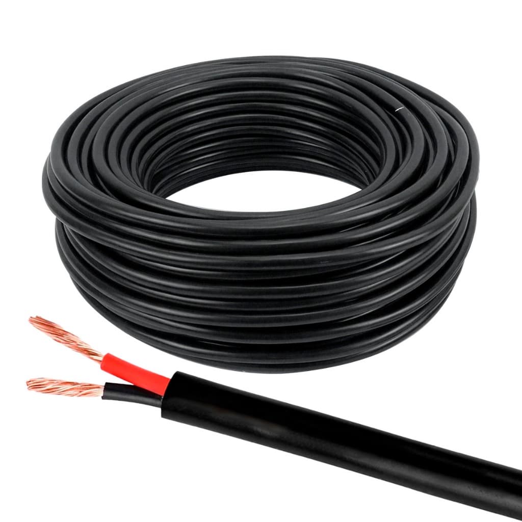 Cabo Pp 2x2,5mm 100 Metros Extensão Elétrica Flexível Rolo Capa Reforçada 100% Cobre 2 Fios