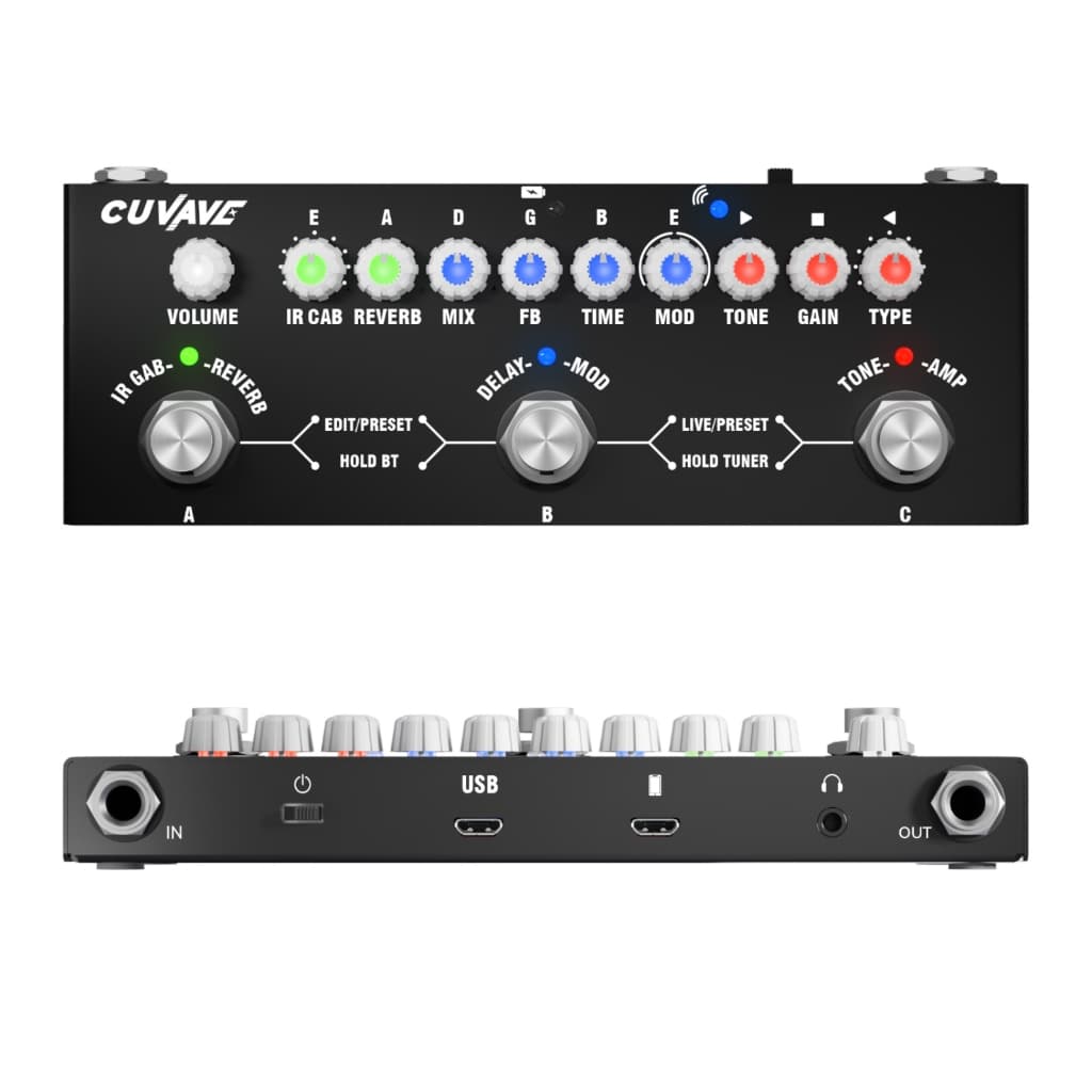 Cuvave cubo bebê guitarra elétrica pedal efeito combinado guitarra pedal gravação interface de áudio função para