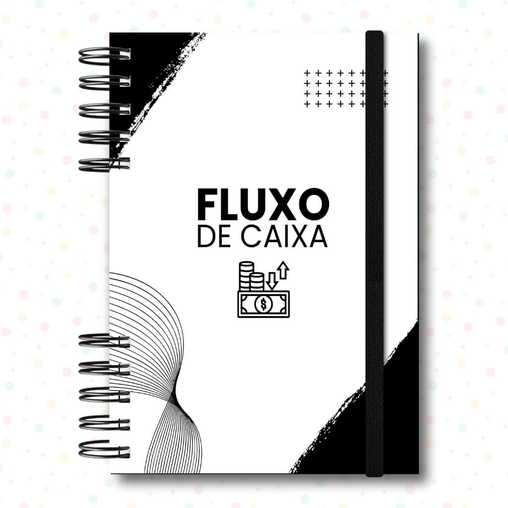 Livro Caixa Fluxo Controle Financeiro Empresa Preto Branco Caderno Caderneta Anotações Pessoais