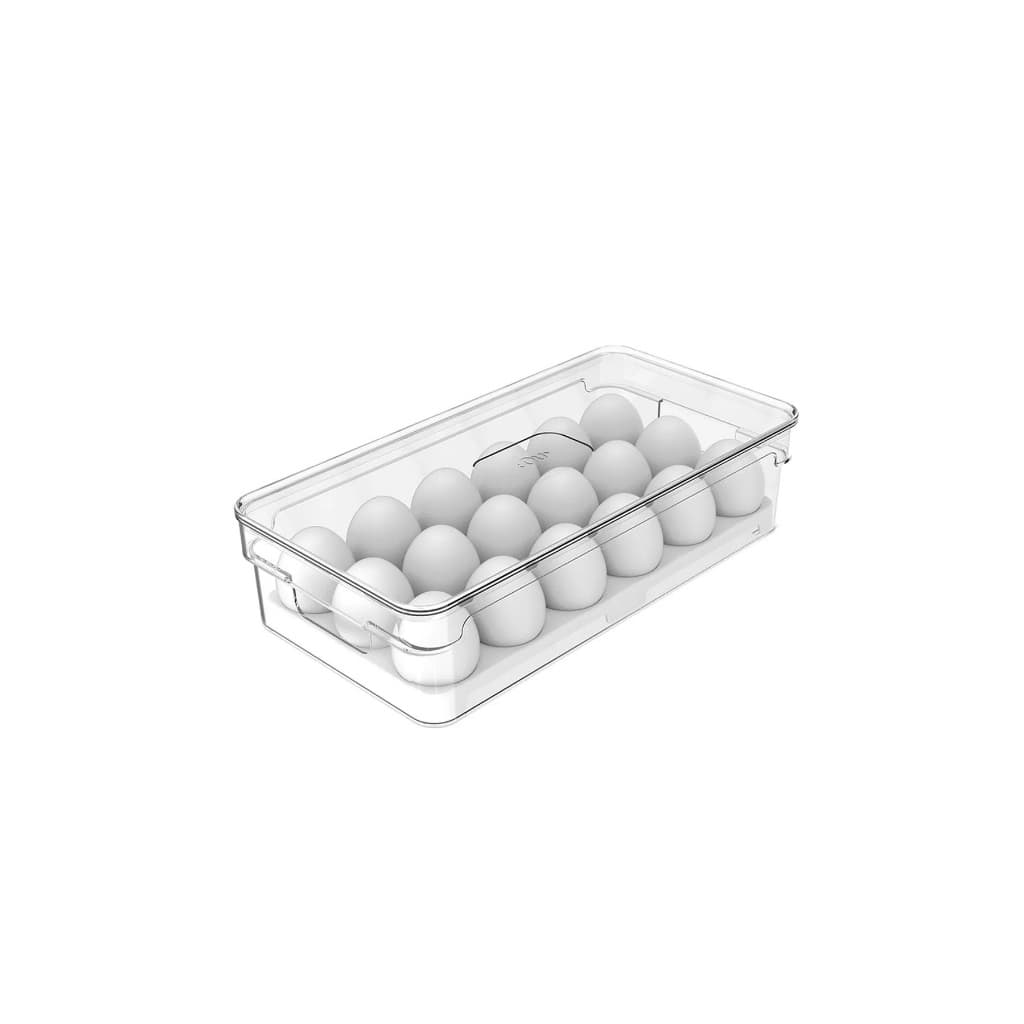 Organizador de Ovos Com Tampa Clear Fresh 18 Unidades Ou