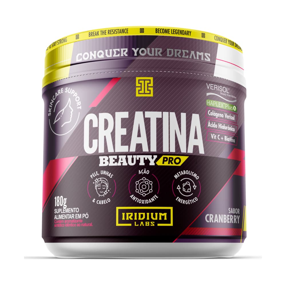 Creatina Beauty Pro 180g - Colágeno Verisol® + Ácido Hialurônico Haplex Plus® - Iridium Labs