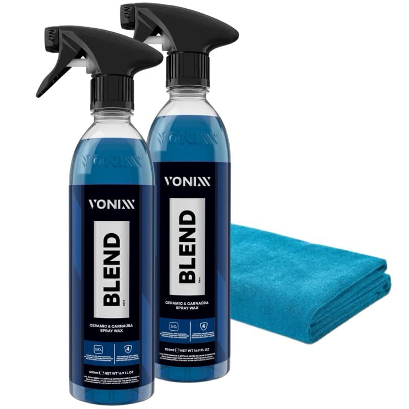 2 Ceras Blend Vonixx Automotivas Vitrificadora Carnaúba + Sílica + Toalha