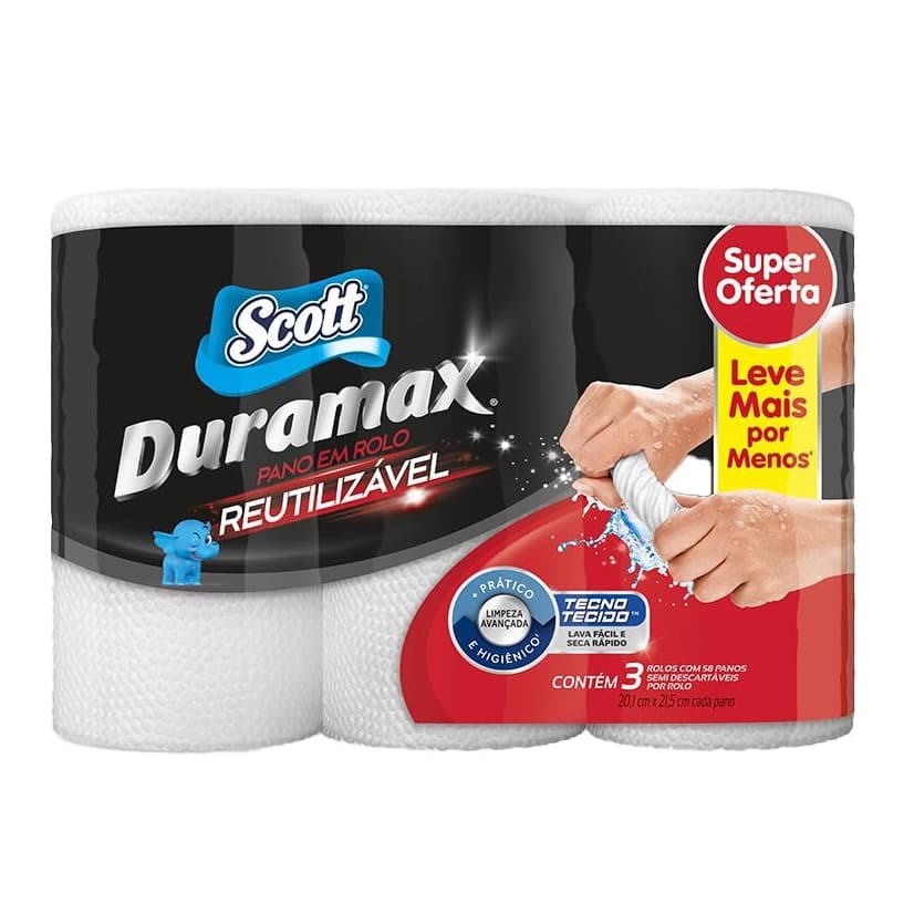 Pano Reutilizável Scott Duramax Kit 3 Unidade Branco