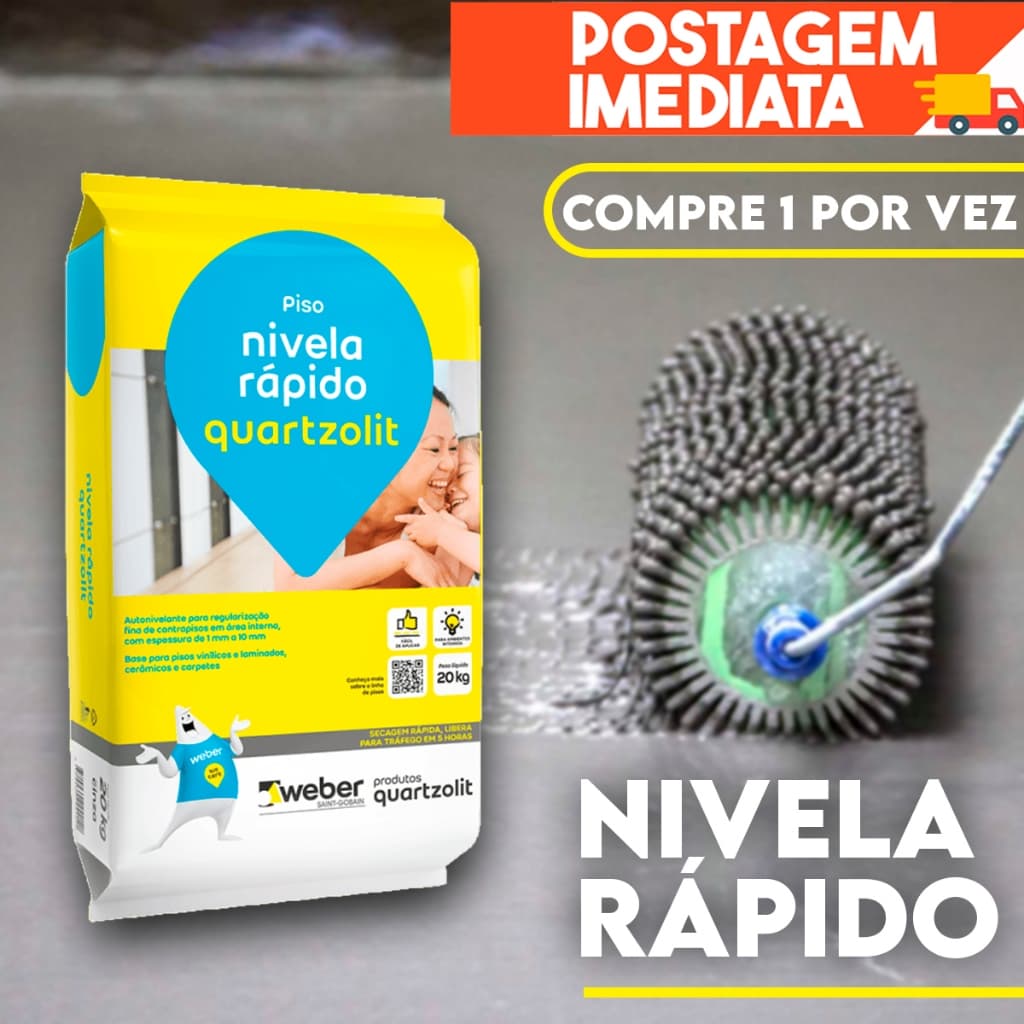 Argamassa Autonivelante Nivela Rápido Cinza 20kg