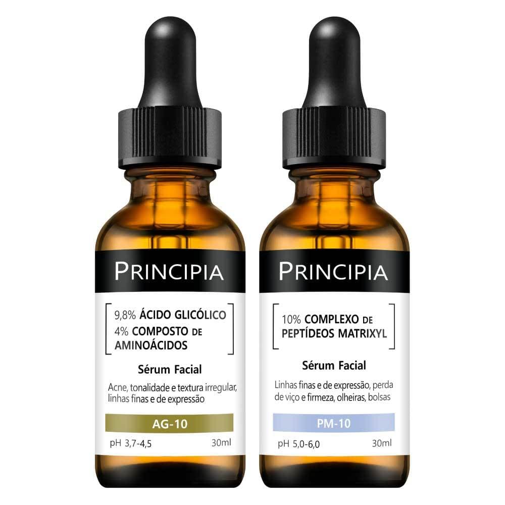 Kit 2 Séruns Principia Ácido Glicólico + Peptídeos Matrixyl