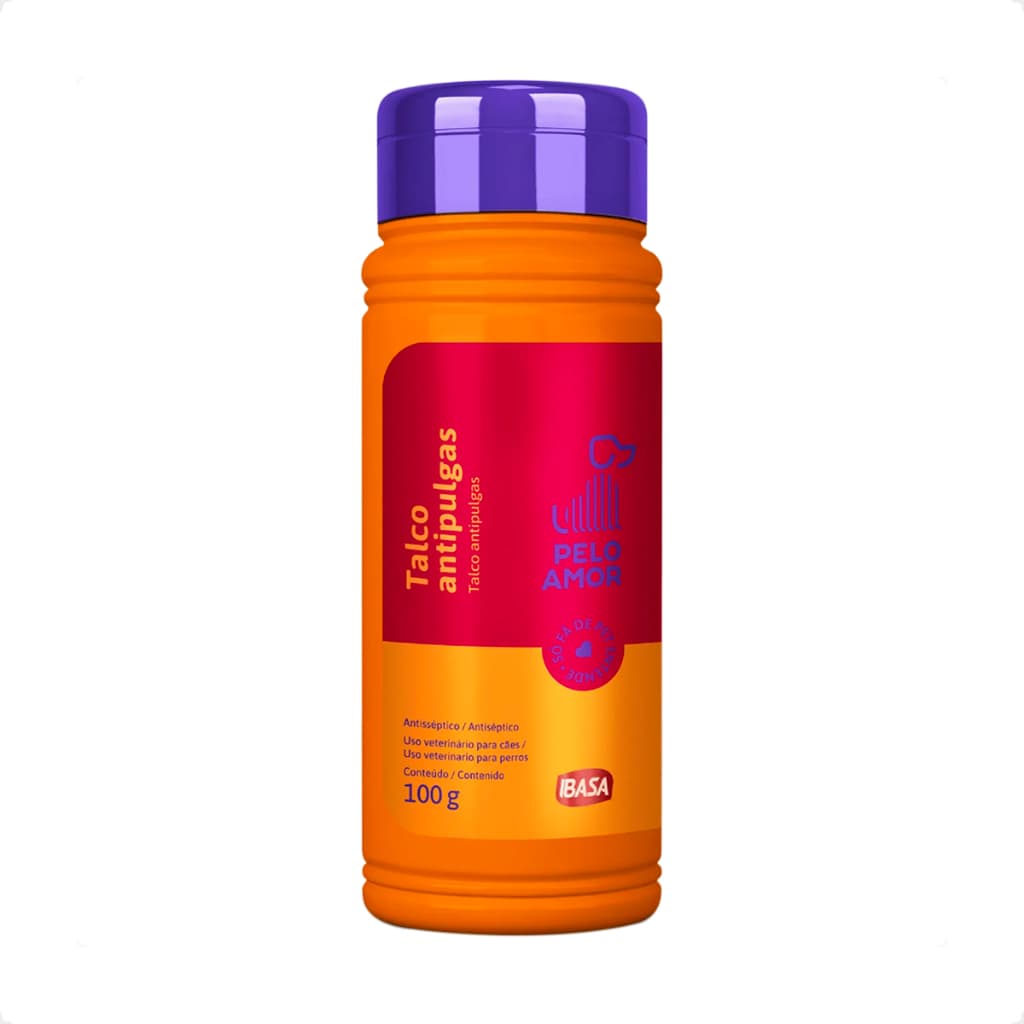 Talco Anti Pulgas Ibasa para Cães - 100 g