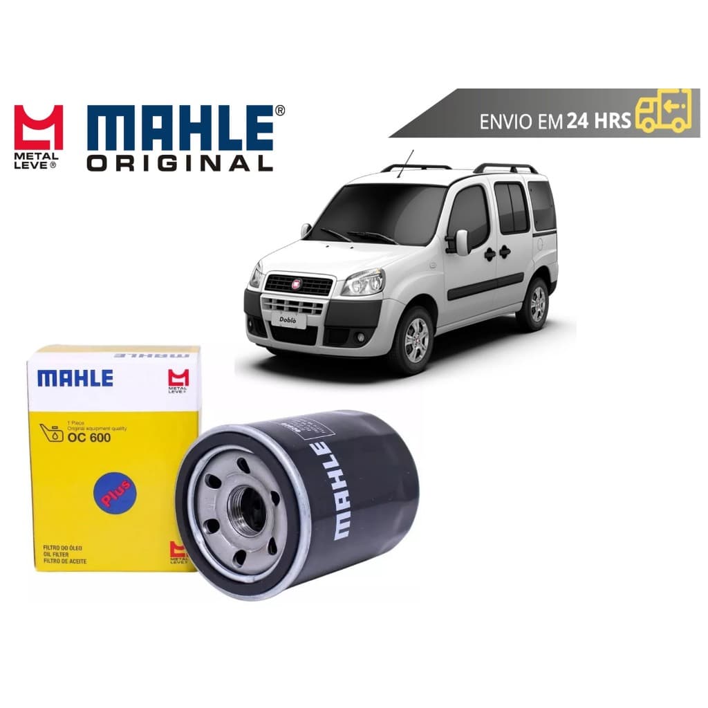 Filtro de Oleo Fiat Doblo 2001 a 2020 Original Mahle metal leve