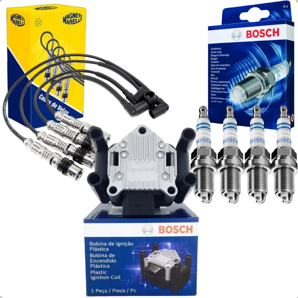 Kit Bobina Cabo e Vela De Ignição Original Fox Gol Golf Spacefox Crossfox Polo