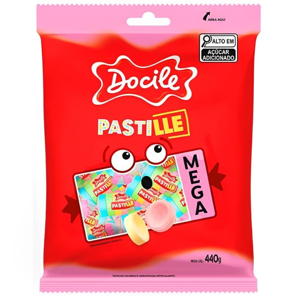 Pastilha Frutas Sortida Mega 440g C/50 Unidades - Docile