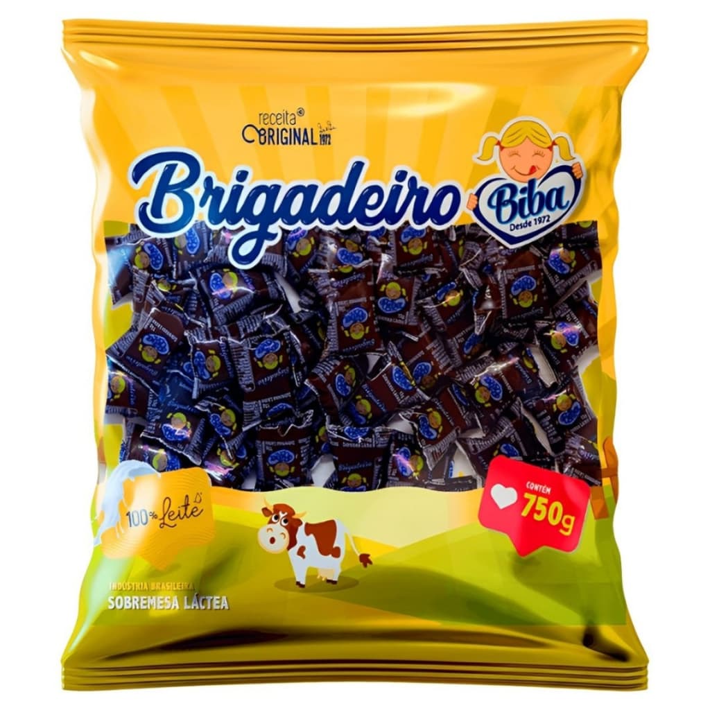 Chup De Leite Brigadeiro 15g cada C/50 Unidades - Biba