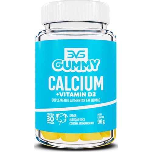 Cálcio + Vitamina D3 - Gummy 100% Natural Com Pectina - 3VS Nutrition