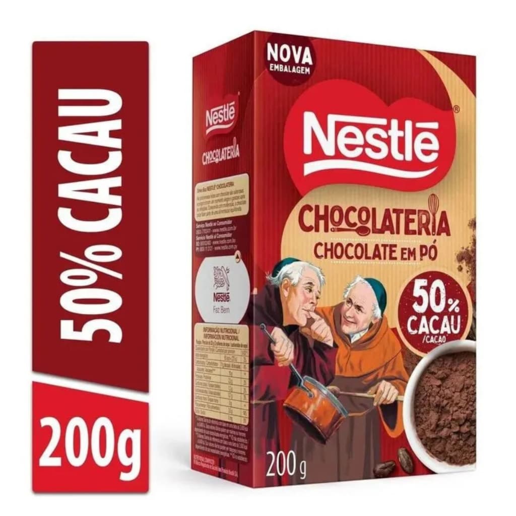 Chocolate em Pó Solúvel 50% Cacau Padre 200g - Nestlé