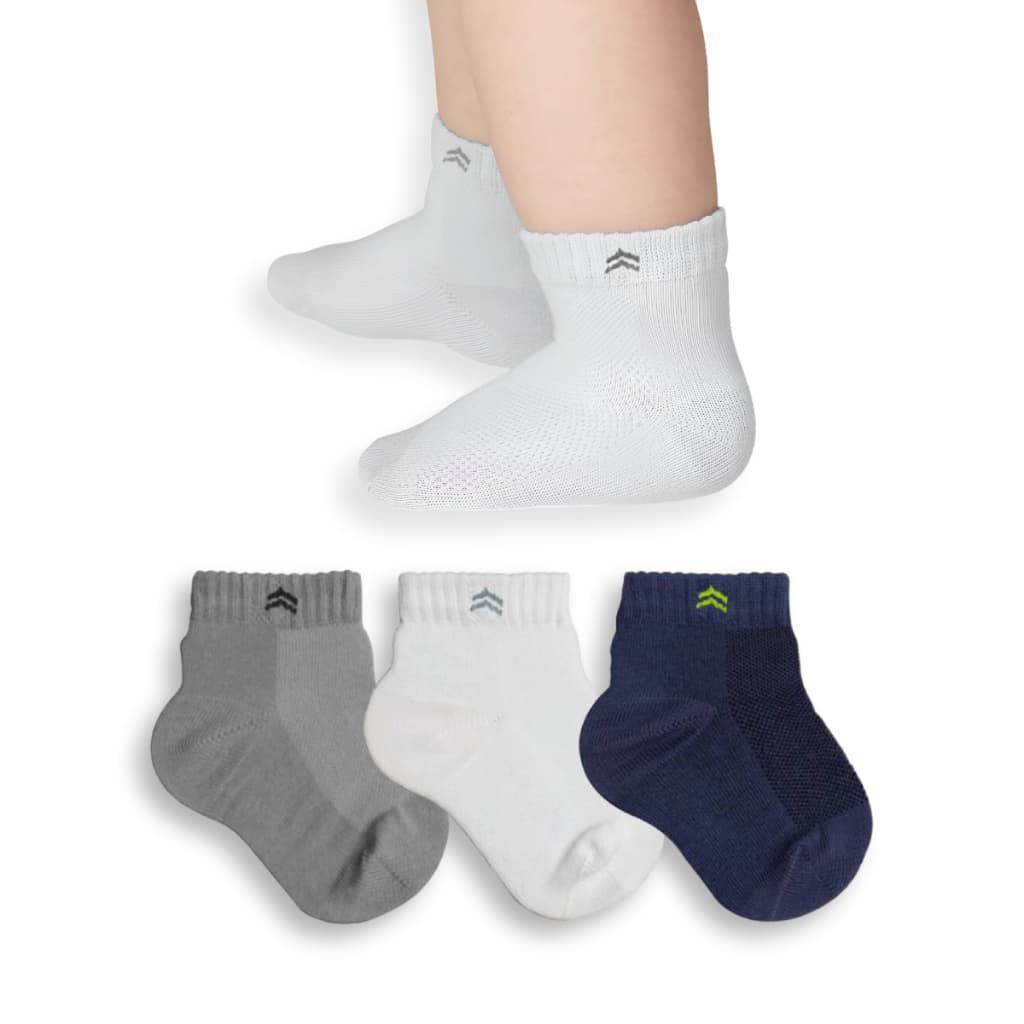 Kit 3 Pares Meia Infantil Baby Up 02025 Algodão Cano Médio