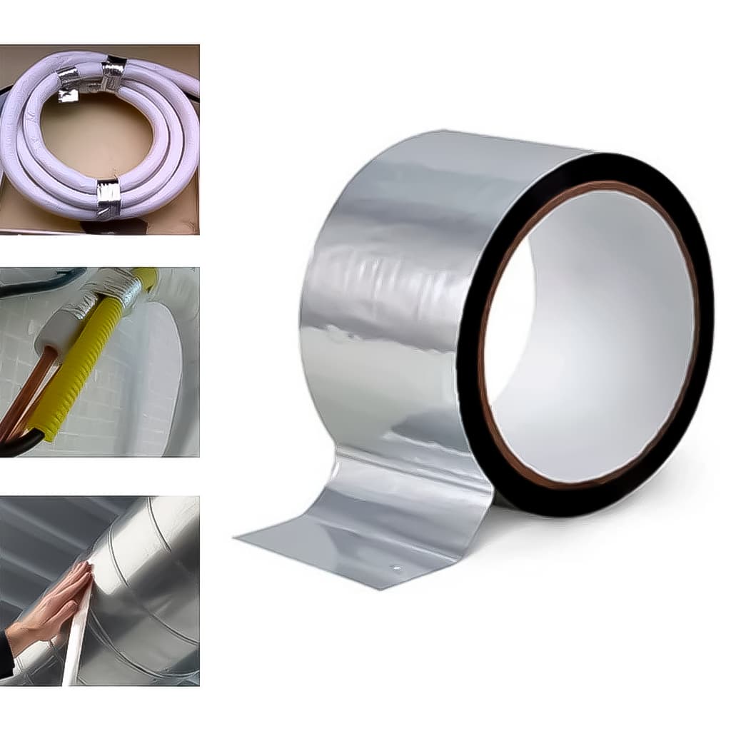 Fita Aluminizada Metalizada Isolamento Térmico Para Ar Condicionado TecTape 48mm X 45m Profissional