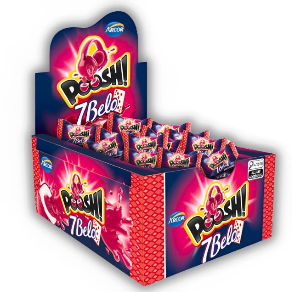 Chiclete Poosh 7 Belo C/40 Unidades Arcor