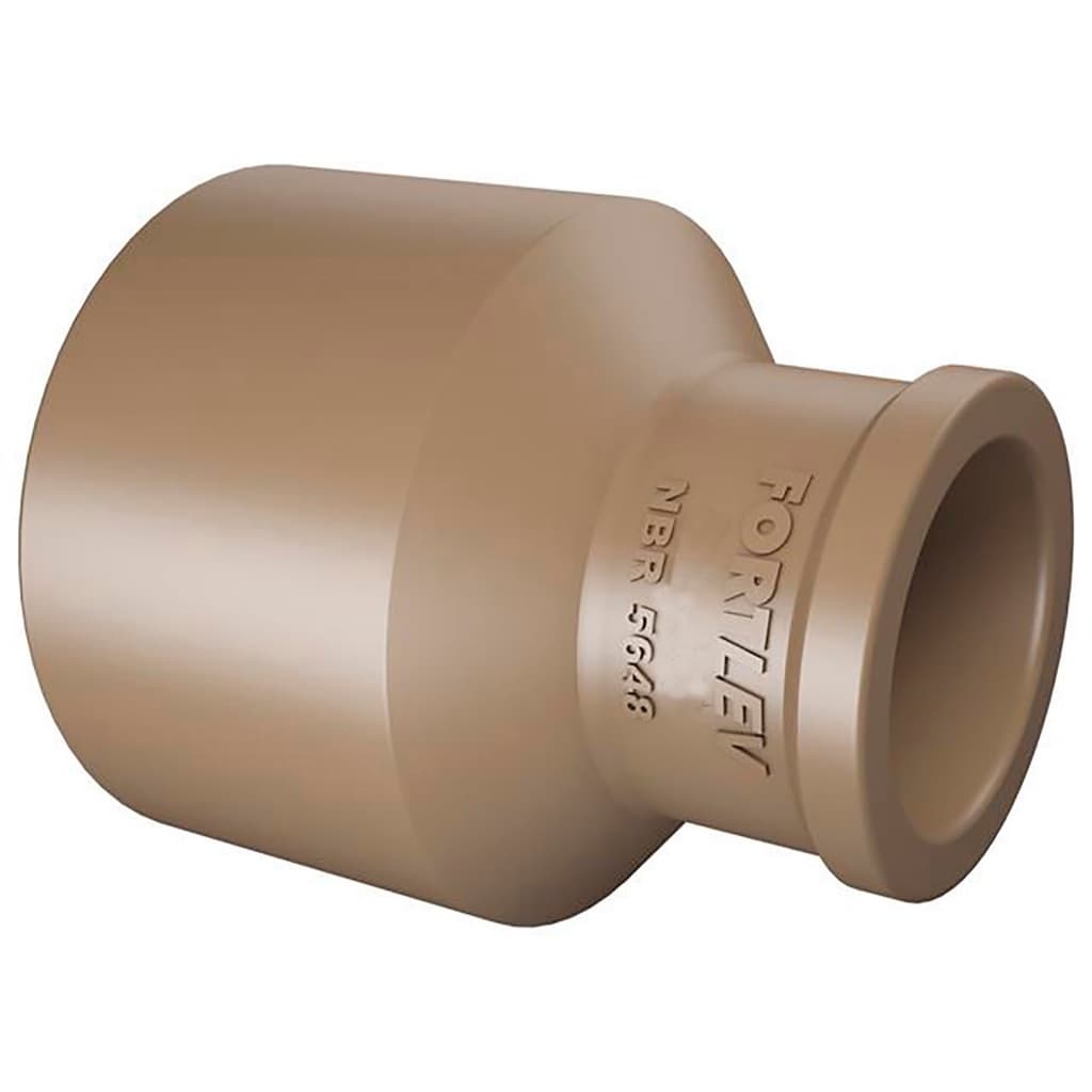 Pacote 10 unid Bucha De Redução Soldável PVC Longa 50mm X 32mm Fortlev