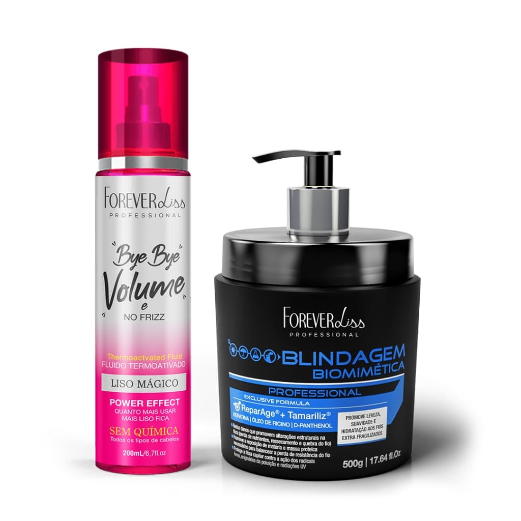 Kit Bye Bye E Máscara Blindagem Forever Liss