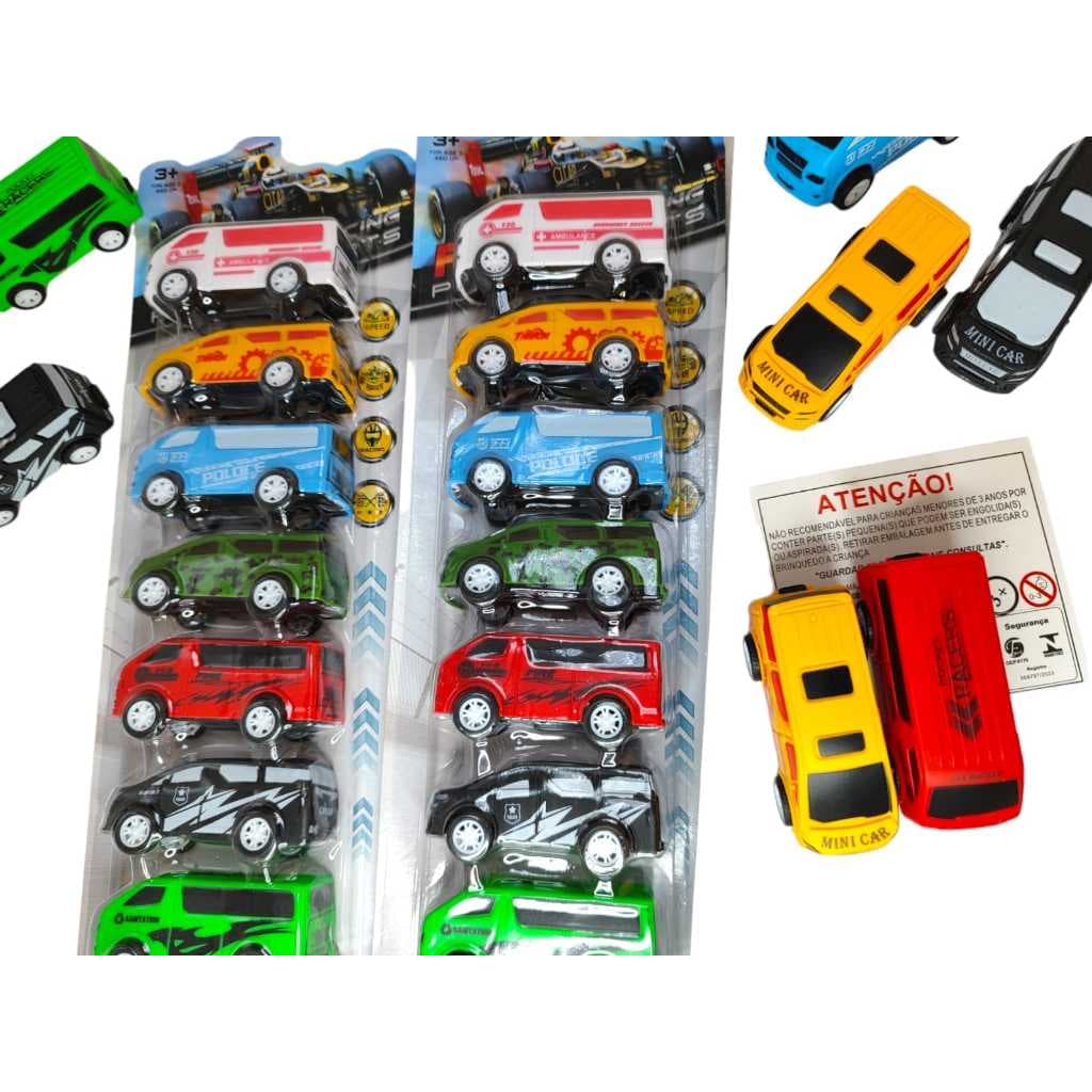 Kit 8 Carrinhos FRICÇÃO Coleção Carros Brinquedo Infantil Lembrancinha P/ Aniversario Festa Prenda