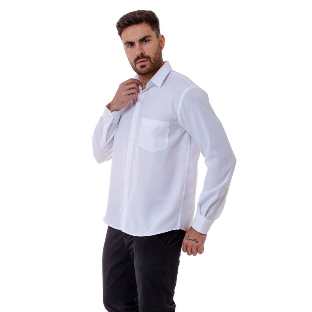Camisa Social Masculina Luxo Moda Estilosa Manga Longa