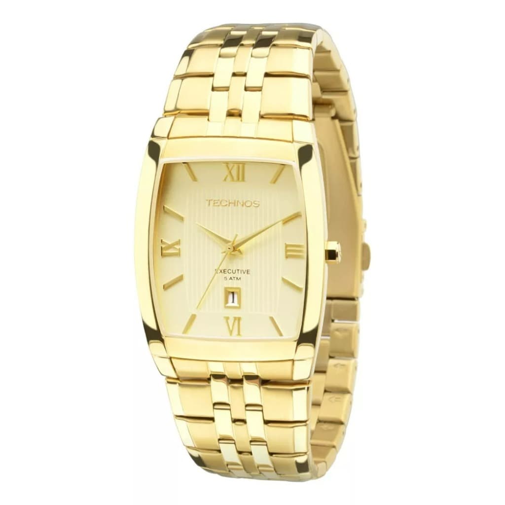 Relogio Technos Quadrado Dourado 1N12MP/4X Executive