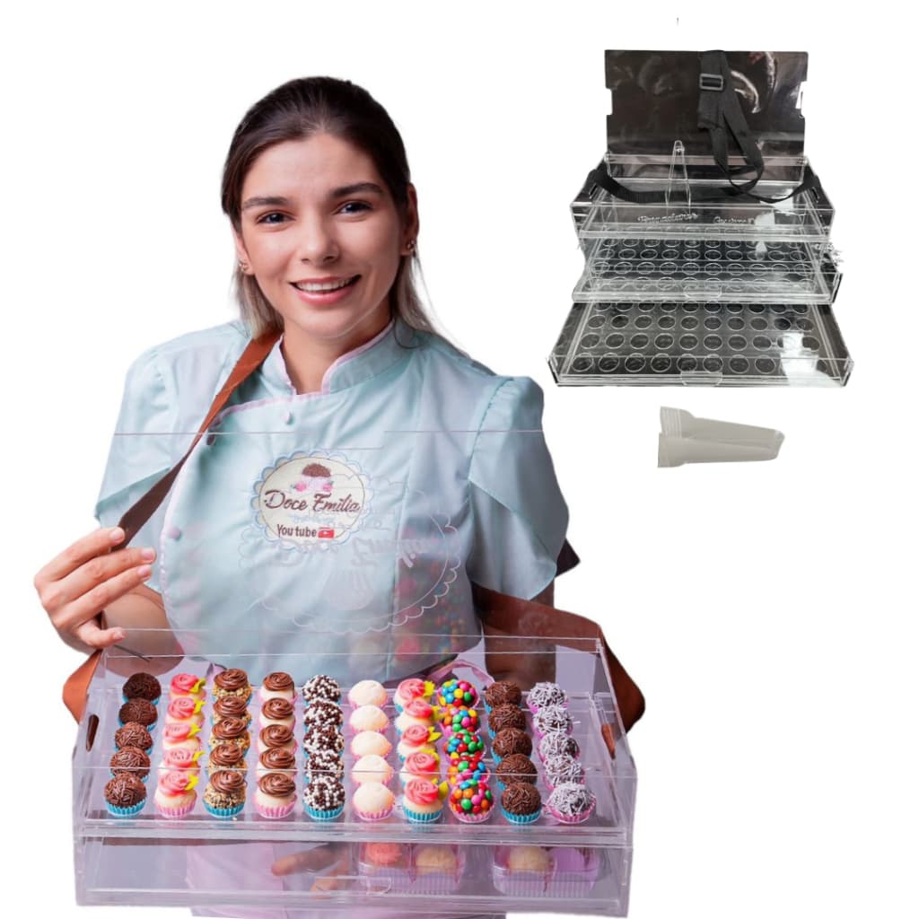 Expositor porta doces brigadeiro até 180 unidades forminha N°5