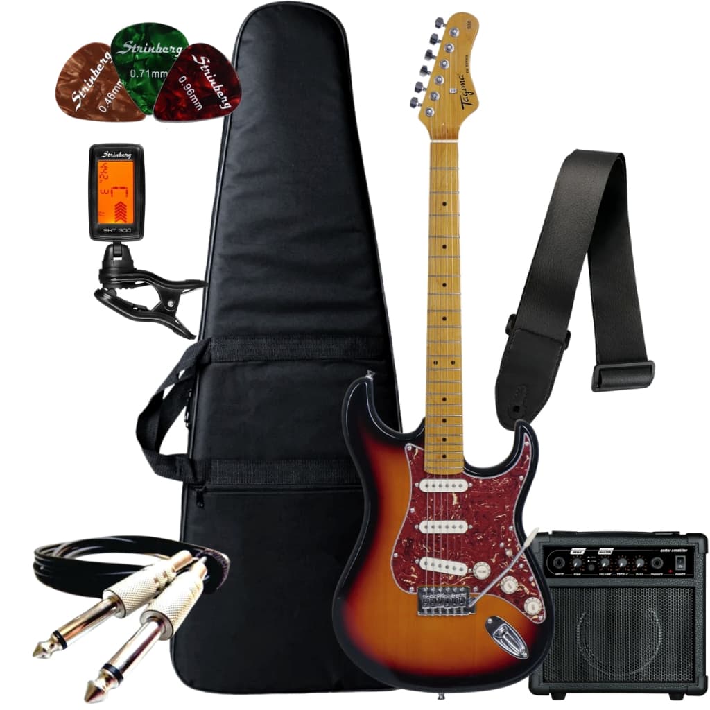Kit Guitarra Tagima Stratocaster Tg530 + Amplificador Sheldon + Acessórios