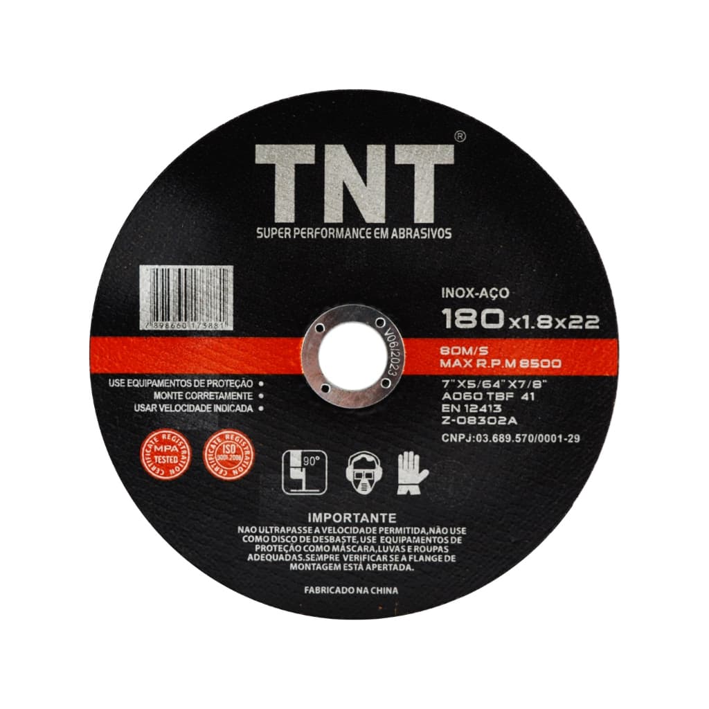 100pçs Disco De Corte Fino Inox E Ferro 7 Polegadas - 180mm.