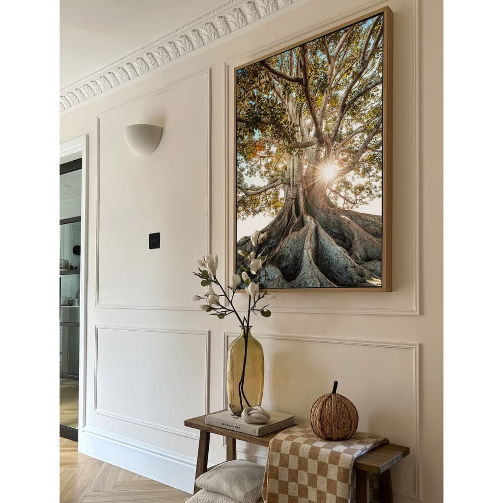 Quadro Arvore Da Vida Quadro Com Moldura E Vidro Quadro Decorativo Sala Grande Natureza Luz Do Sol