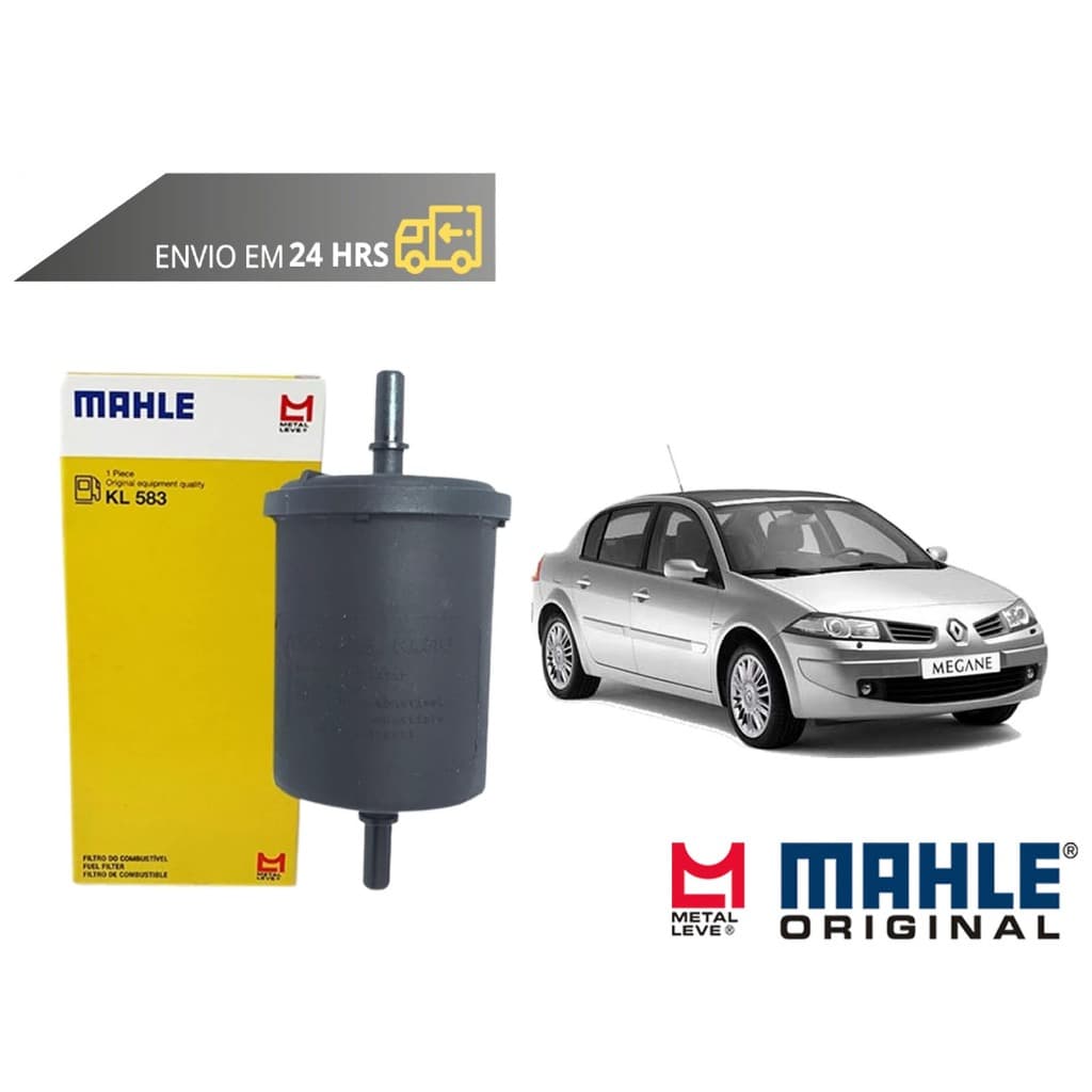 Filtro de Combustível Renault Megane todos de 2007 a 2014 Original Mahle Metal Leve