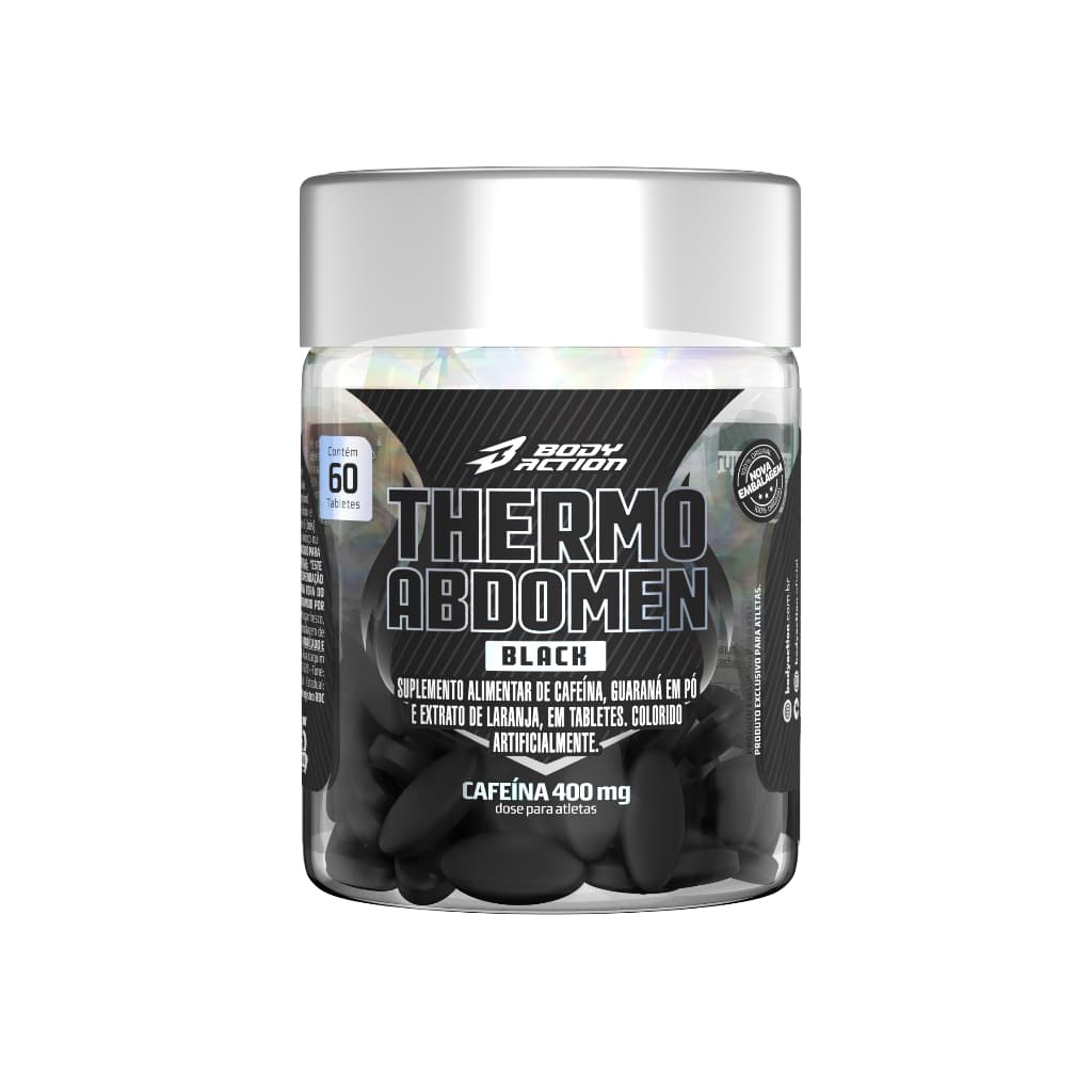 Thermo Abdomen Black Termogênico 60 Comp Bodyaction