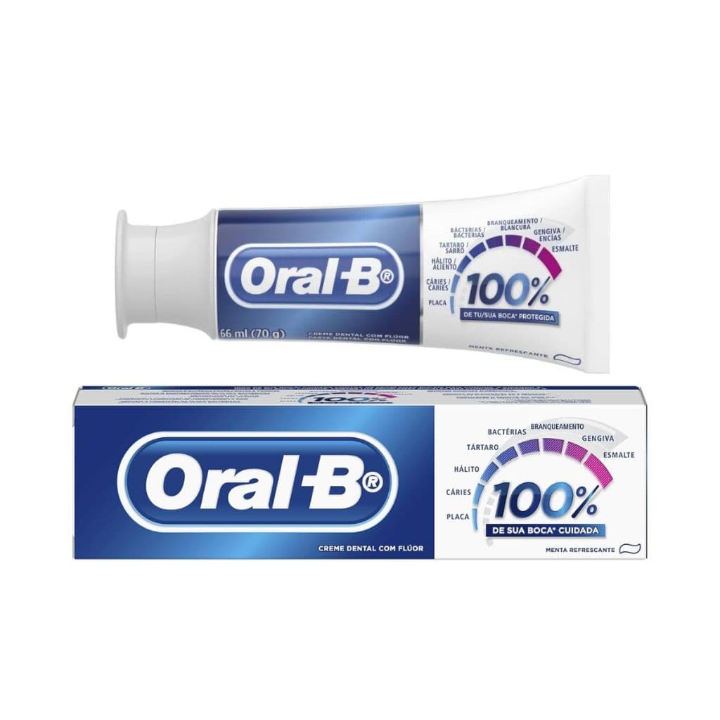 Creme Dental Oral-B Com Flúor Menta Refrescante 70g