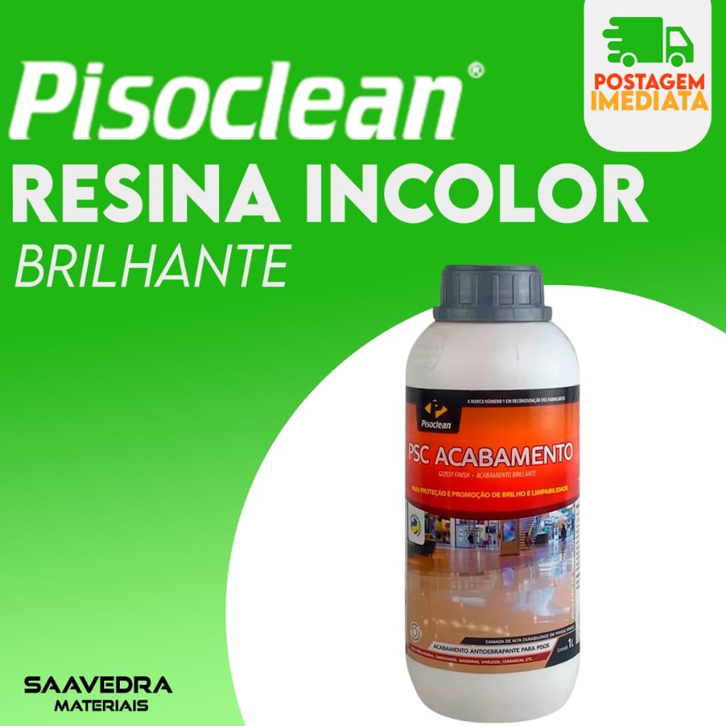 Psc Acabamento 1l Resina Acrilica Brilhante Pisoclean
