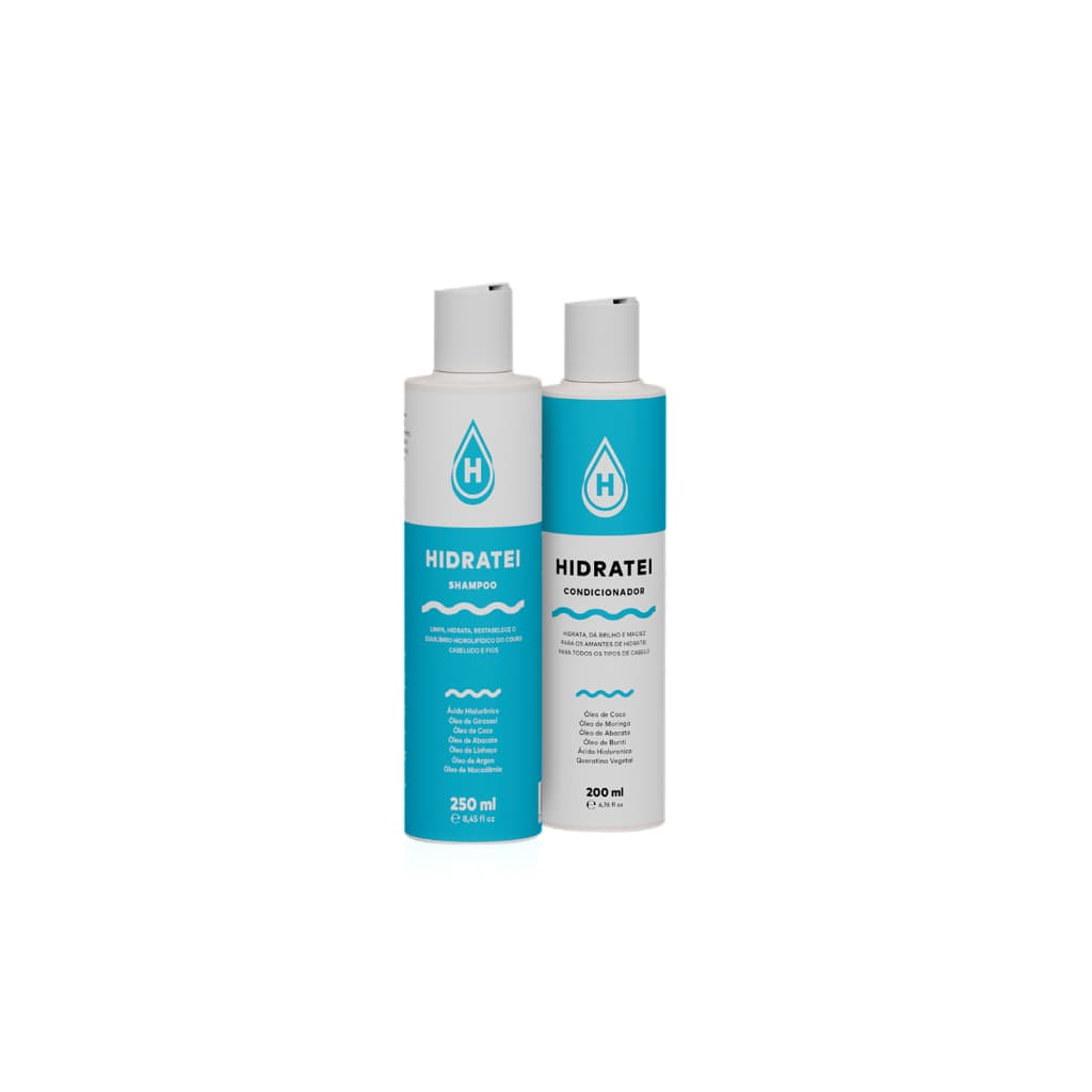 Kit Shampoo + Condicionador Hidratei Para Fios Revitalizados Hidratação Brilho Controle Frizz