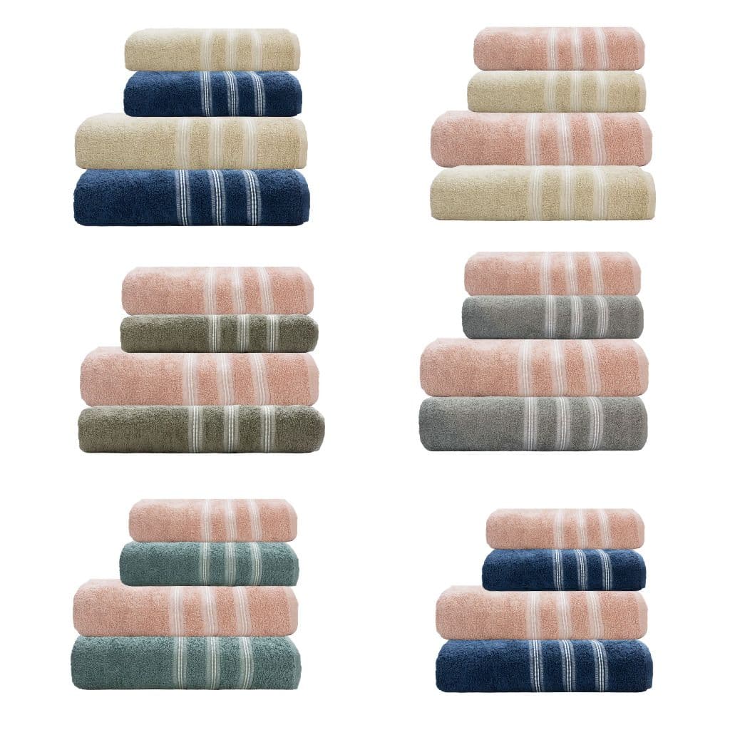Toalha de Banho Jogo Remix 100% Algodão 4 Peças Banhão 140x70cm Rosto Camesa