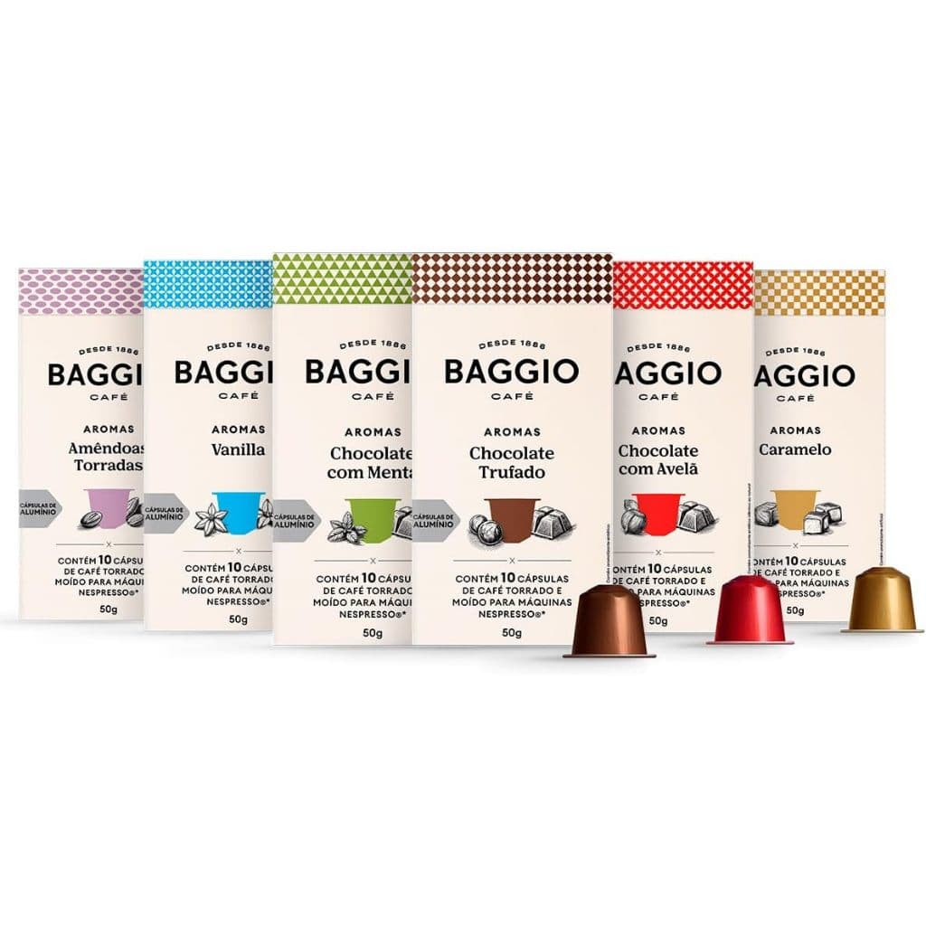 Kit de Cápsulas de Café Experience Baggio Café, compatível com Nespresso, contém 60 cápsulas