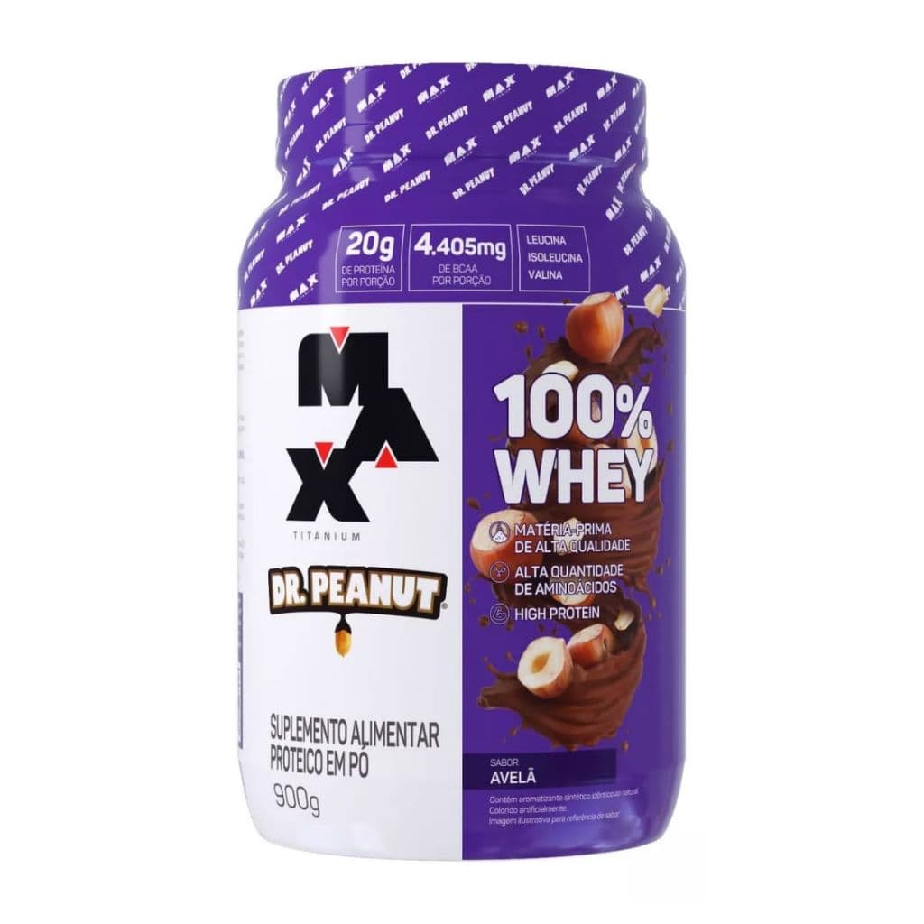 100% Pure Whey Dr Peanut Pote 900g Avelã