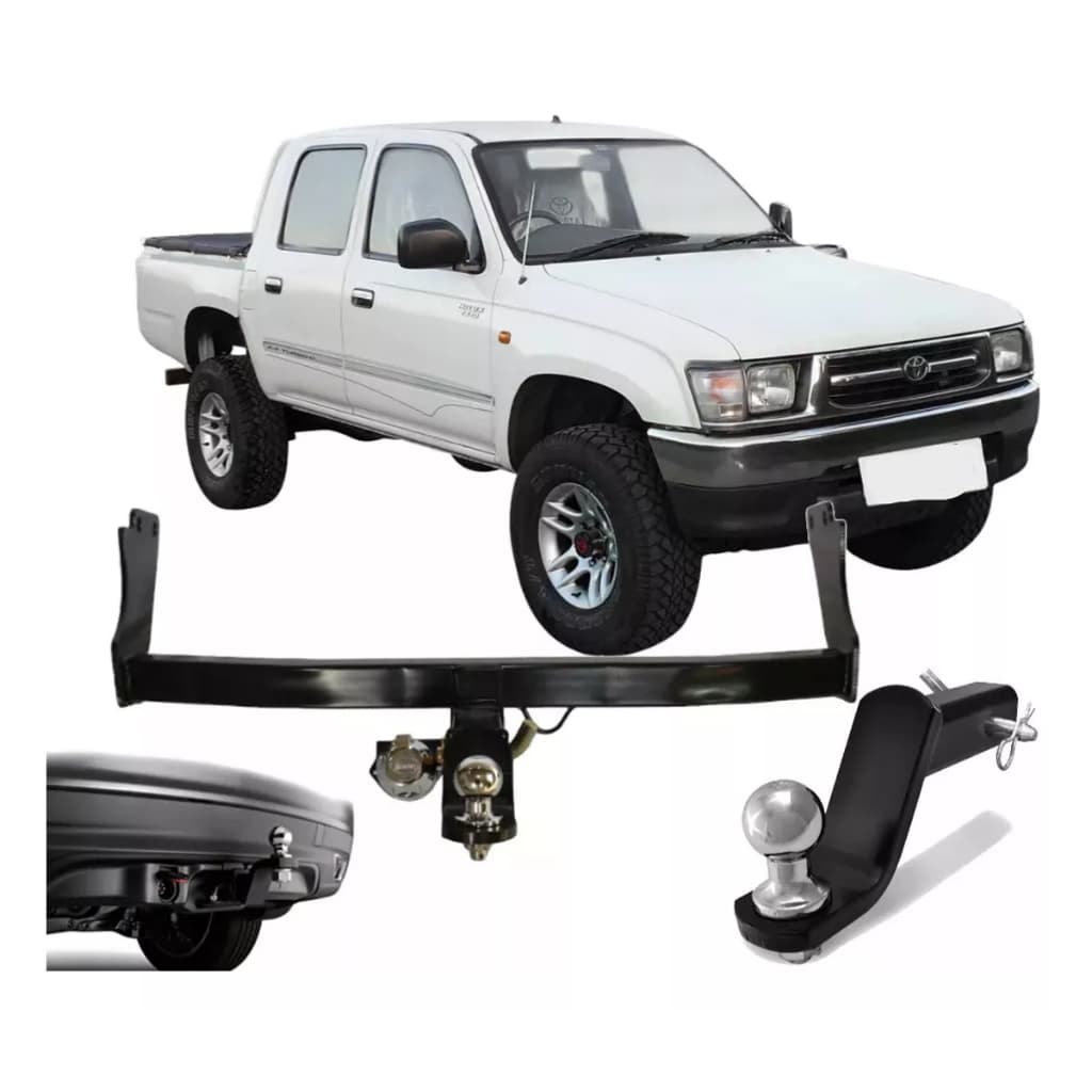 Engate Removível Reboque Brucke Toyota Hilux Pick-up 1992 1993 1994 1995 1996 1997 1998 1999 2000 2001 2002 2003 2004