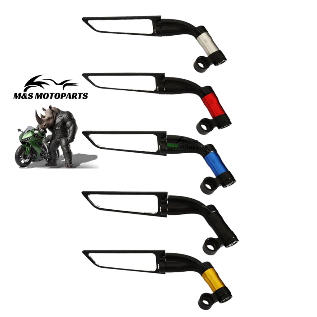 Par de Espelhos Retrovisores AIRFOIL Asa De Vento Para Motos