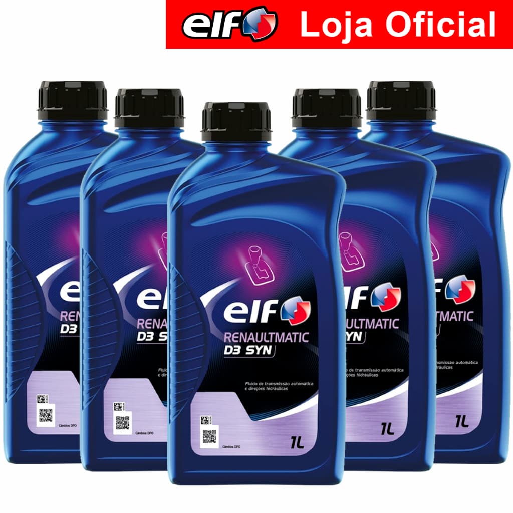 Kit 5 Óleo De Câmbio Automático Elf Renaultmatic D3 Syn