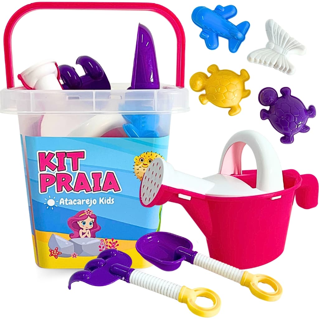 Kit Baldinho Praia Infantil Areia Completo Castelinho Verão Balde Brinquedo