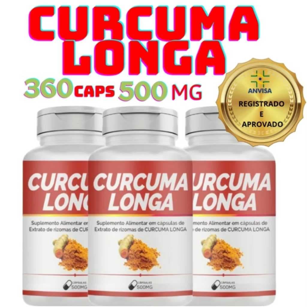 Cúrcuma Longa Pura 120 Cápsulas com 500mg