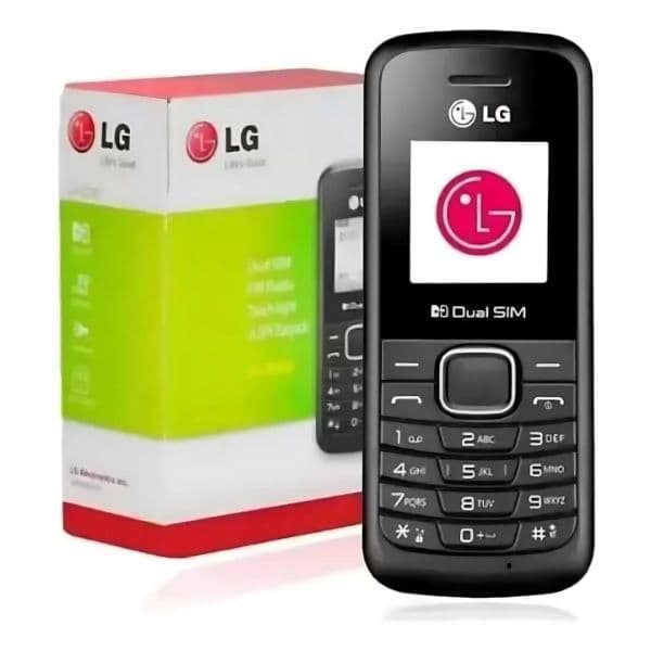 Celular Simples LG LGB220 2G Dual SIM Tela TFT 1,45 Pol 32MB RAM 32MB Desbloqueado Radio FM Preto