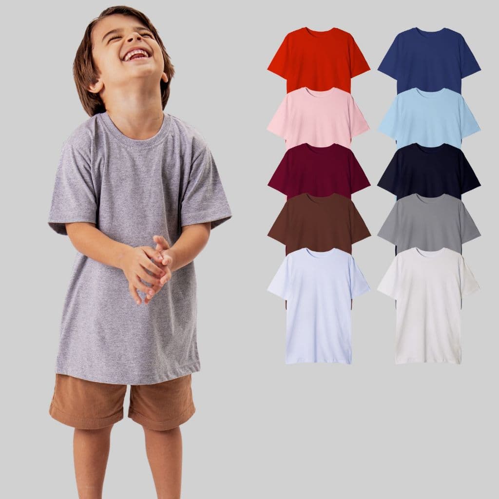 Camiseta Basic Streetwear Infantil Cores Diversas