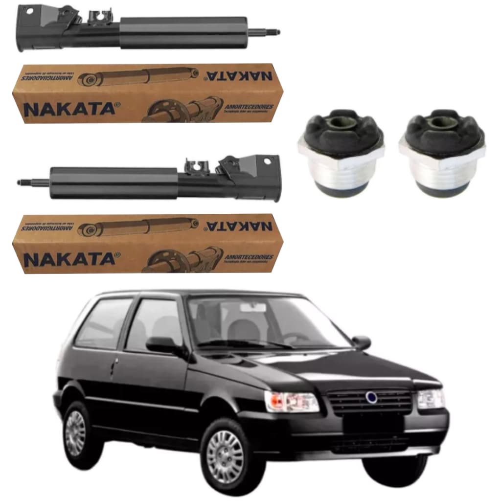 PAR AMORTECEDOR TRASEIRO UNO 1986 A 2013 NAKATA + KIT