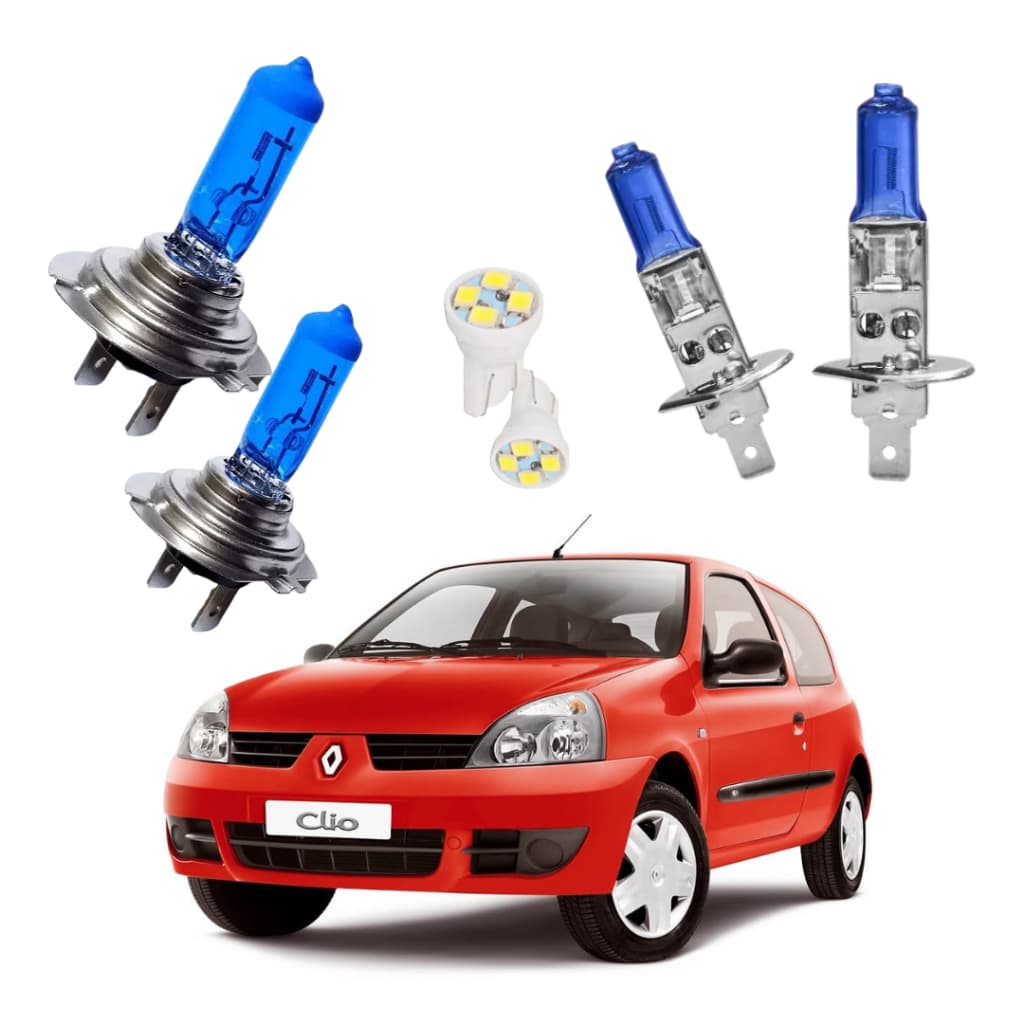 Kit Lampada Farol Clio 2003 A 2012 Super Branca Envio Rapido