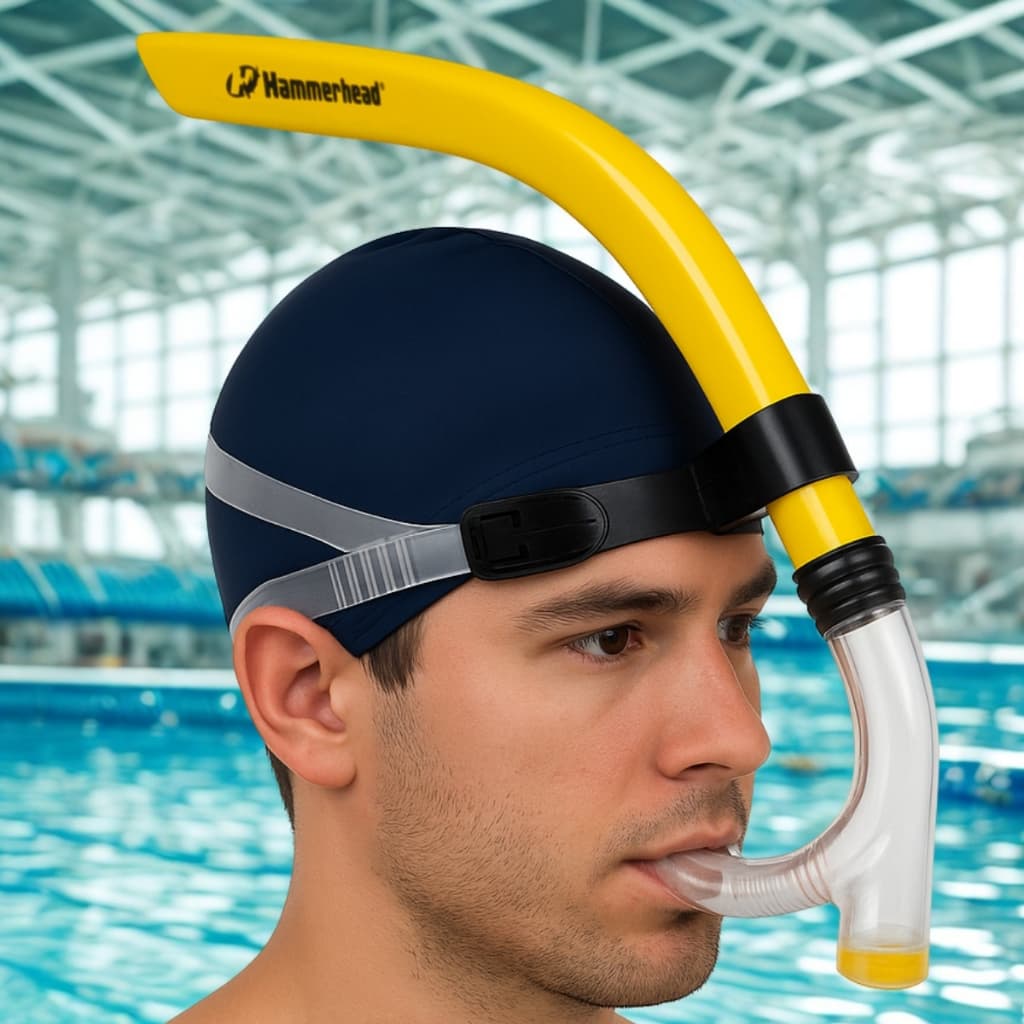 Snorkel Frontal Respirador Natação Mergulho Respirador Silicone Nado Treinamento Profissional