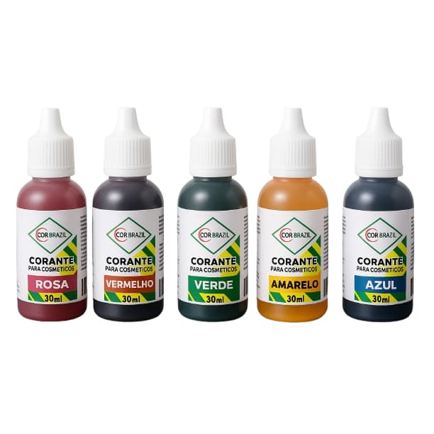 Kit Corante Cosmético 05 unidades 30ml - para Sabonetes e Cosméticos