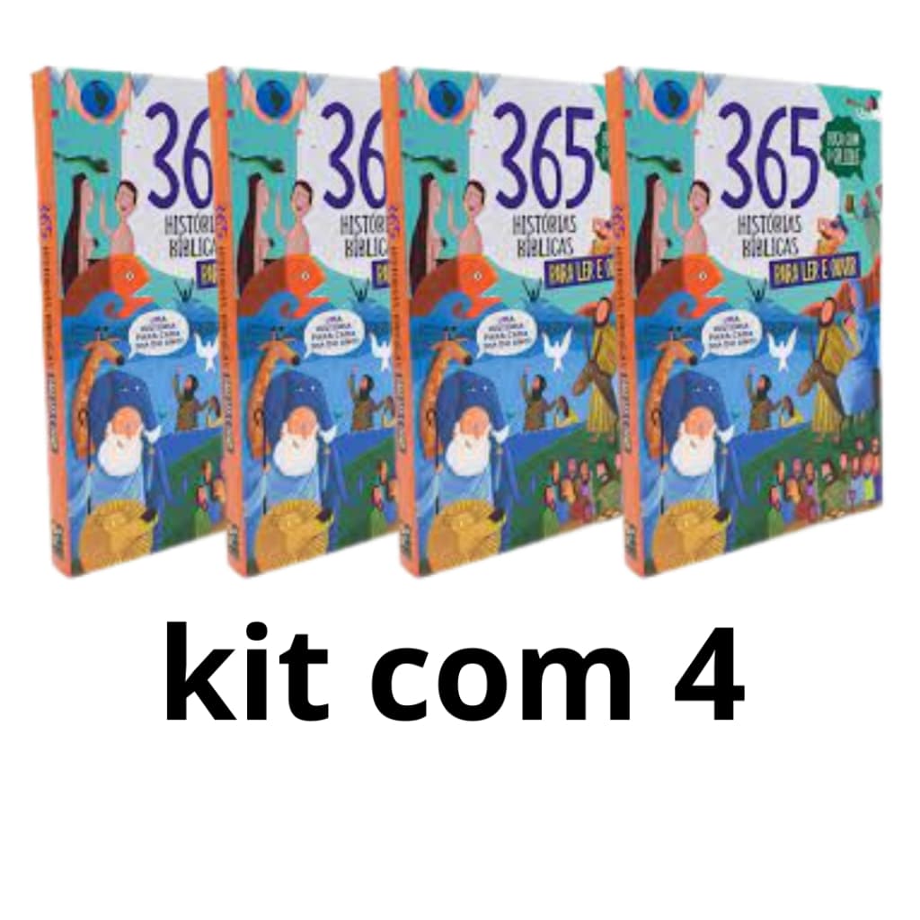 KIT COM 4 Livros 365 Histórias Bíblicas para Ler e Ouvir com QR Code | Beatriz Hune