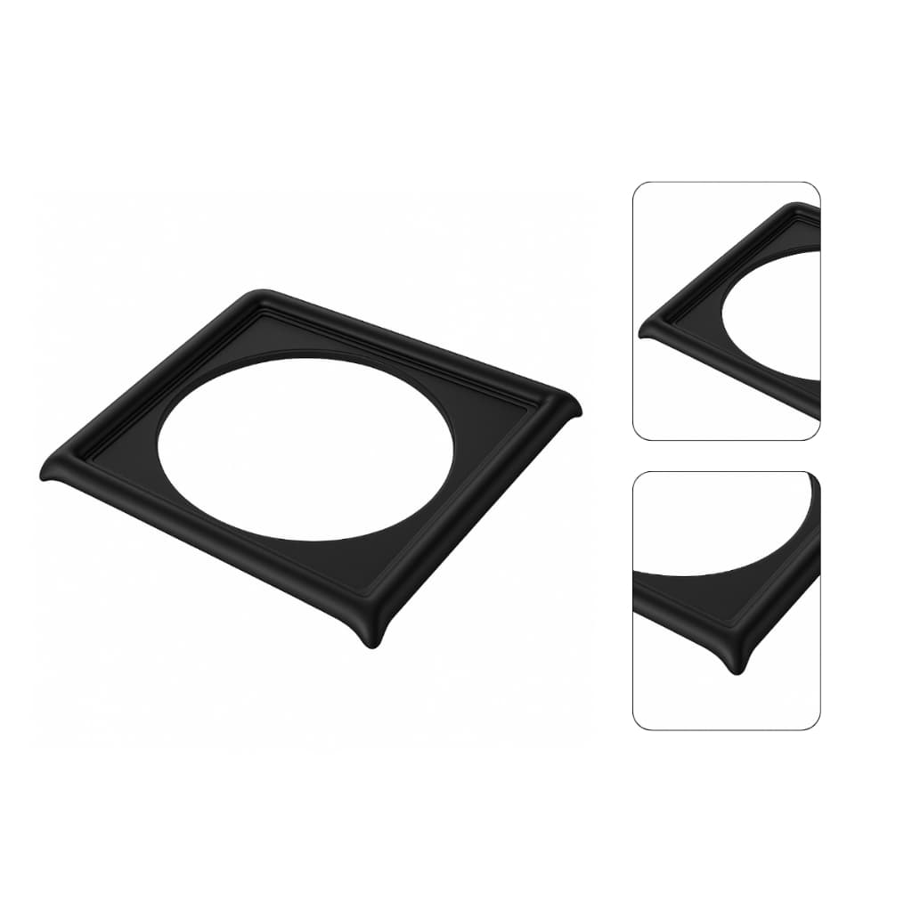 Porta Ralo Click 10x10 Suporte Preto Inox Exclusivo Não Descasca